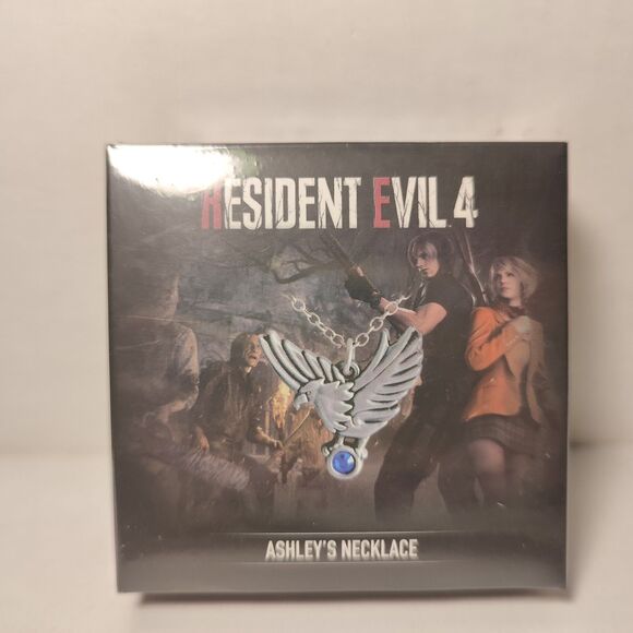 Resident Evil 4 Upgrade Ticket Figurine Bitores Medallion & Ashleys Necklace Set - Picture 8 of 15